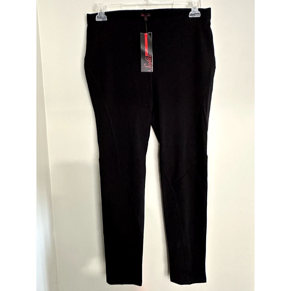 Sofia by Sofia Vergara Women's Seamed Ponte Legging Black Size Large - NWT